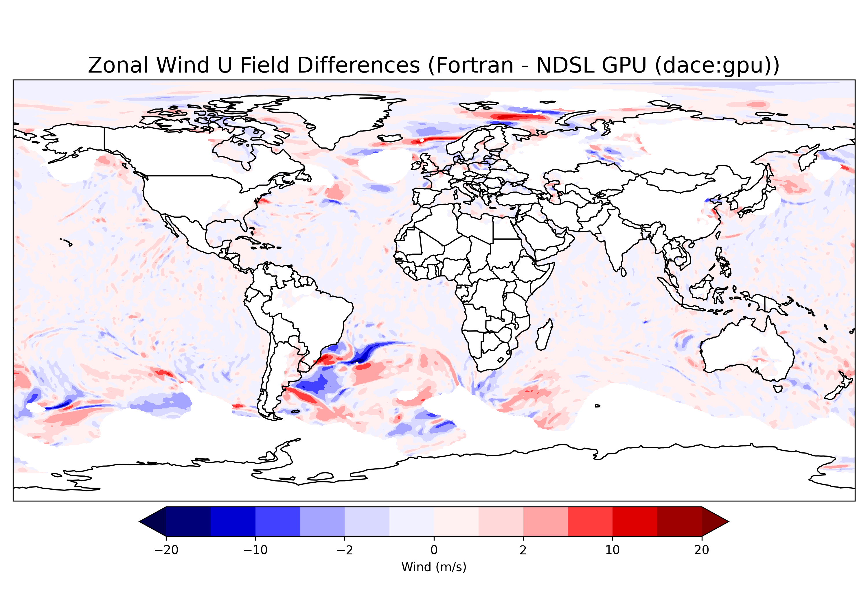 Zonal Wind U Field - NDSL GPU (dace:gpu)